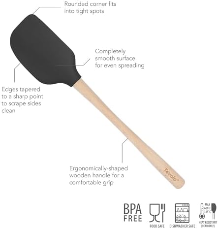 Tovolo Silicone Spatula Wooden Handle