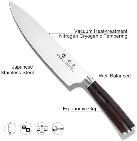 imarku Japanese Chef Knife-Sharp Kitchen Knife 8 Inch, Gift