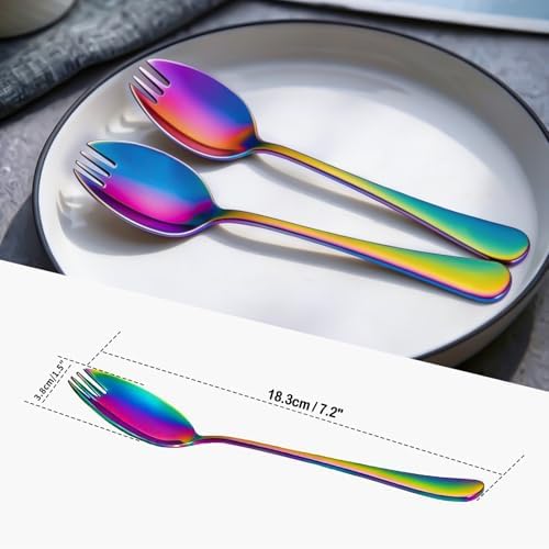 IQCWOOD 304 Stainless Steel Sporks