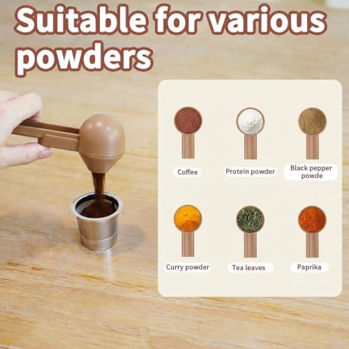 Coffee Scoop with Funnel for Ground Coffee, Protein Powder & Tea, 2 Tbsp