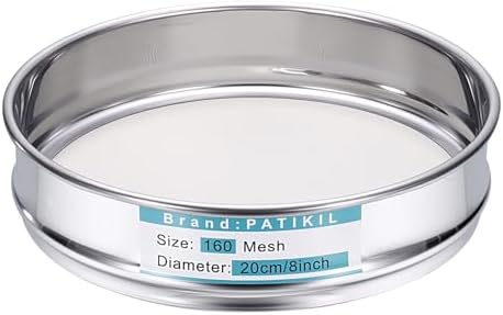 PATIKIL 160 Mesh Lab Sieve, 7.9" Diameter Sifting Screen 304 Stainless Steel