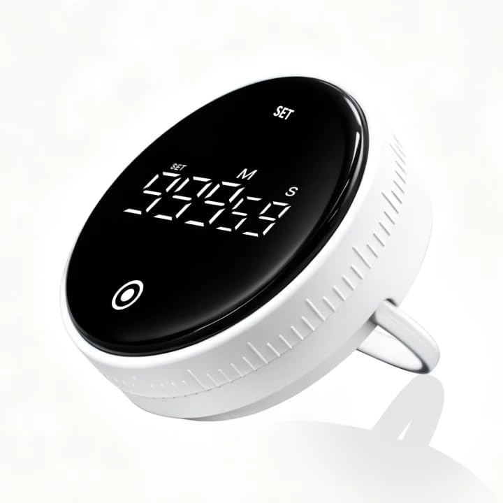 Digital Kitchen Timer, Magnetic Visual Countdown Countup Timer