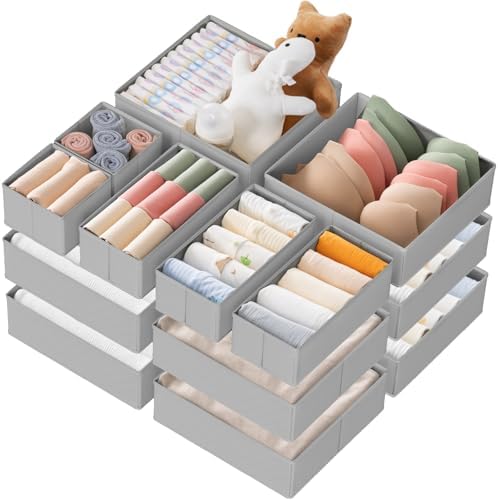 Criusia Drawer Organizer Clothes, 21 Pack Dresser Organizer