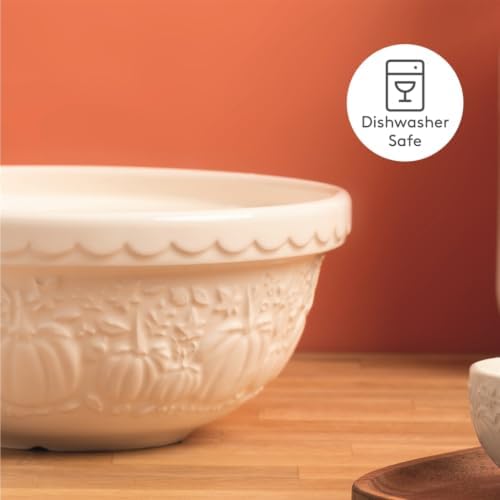 Mason Cash In the Pumpkin Patch S24 Mixing Bowl, 2.15 Qt, Embossed Pumpkin