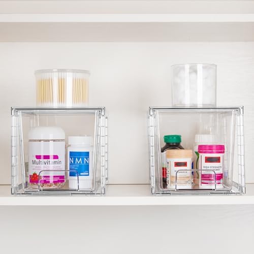 Vtopmart 2 Pack Large Stackable Storage Drawers