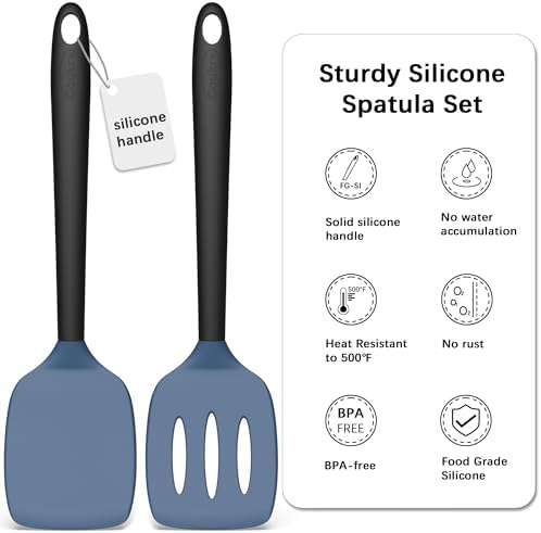 Coukre 2 Pack Silicone Spatula Set, High Heat Resistant
