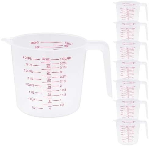 8 Pcs 4 Cup/32 Oz Plastic Measuring Cups