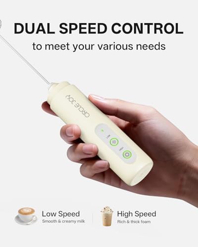 CIRCLE JOY Rechargeable 2-Speed Milk Frother