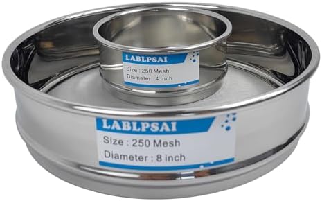 250 Mesh Lab Sieves 8" Diameter 304 Stainless Steel Wire Cloth Test Sieve
