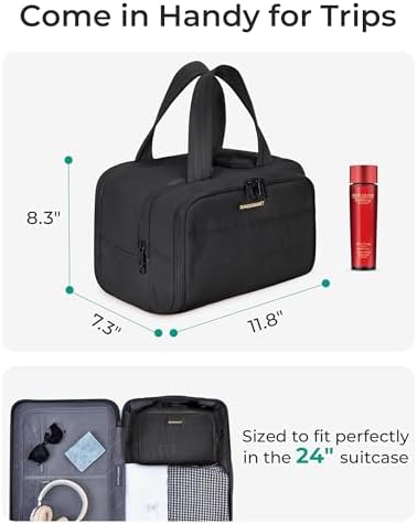 BAGSMART Travel Toiletry Bag, Crush Toiletry Bag