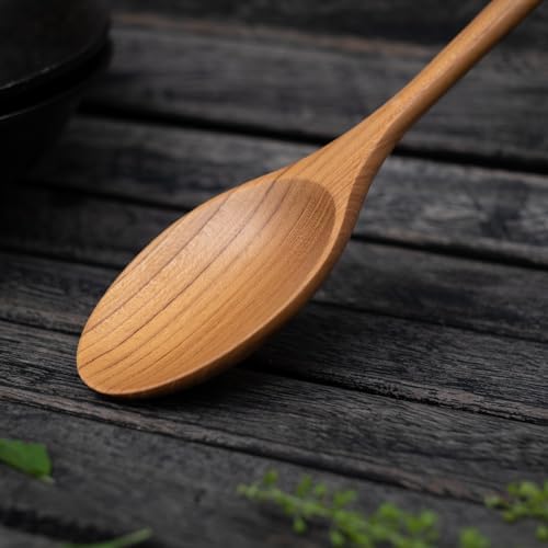 FAAY 12 Inches Teak Flat Spoon, Wooden Spoons
