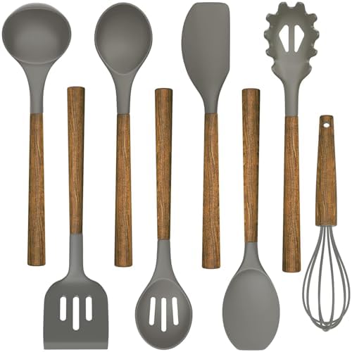 Umite Chef Silicone Cooking Utensil Set, 8-Piece Kitchen Utensils Set