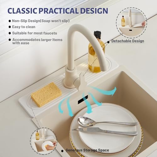 Diatomite Kitchen Faucet Mat 20in Water Absorbing Stone Tray