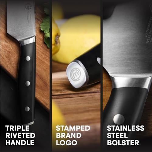 MasterChef Chef Knife Set with Bag, Knife Roll Set with 5 Professional Quality