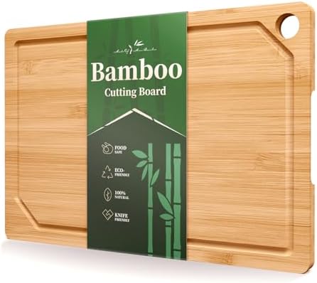 Kitsure Bamboo Cutting Board for Kitchen