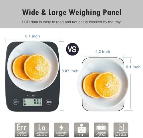 NUTRI FIT Digital Food Scale 11lb Kitchen Scales