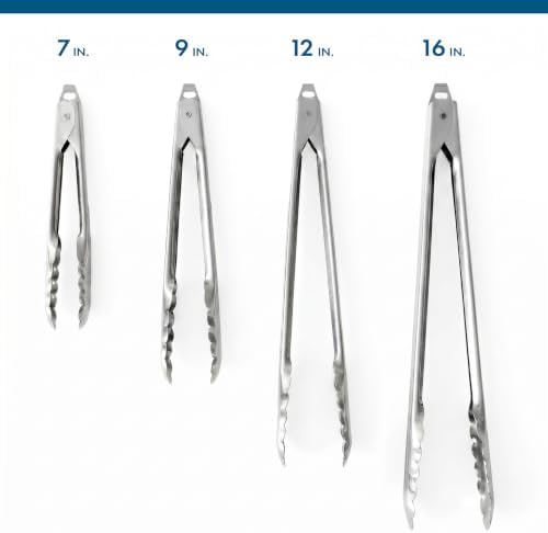 EDLUND 4-Pack Tongs for Cooking – Stainless Steel Kitchen Tongs, Heavy Duty