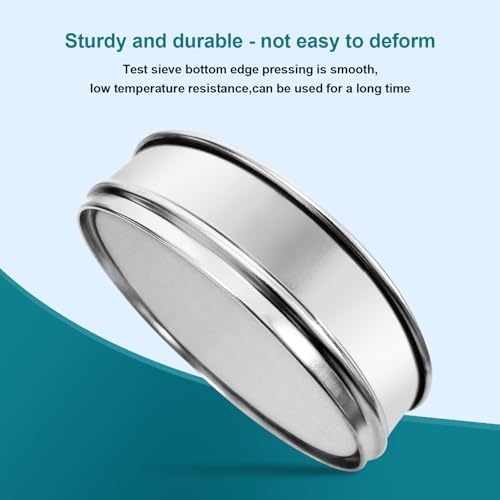 7.9" 304 Stainless Steel Lab Sieve, 200 Mesh Screen Sifter