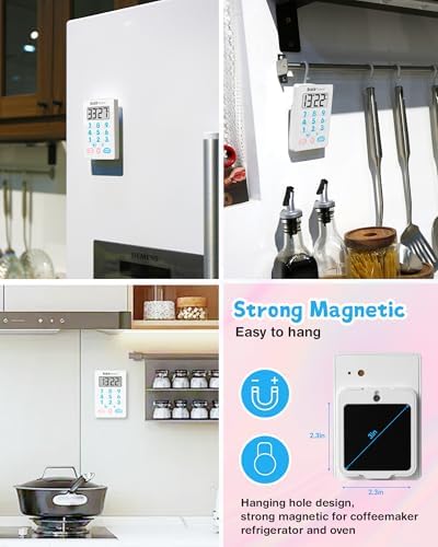 Digital Kitchen Timer, Waterproof Magnetic Countdown Timer