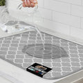 GORILLA GRIP Ultra Absorbent Microfiber Dish Drying Mat, Quatrefoil