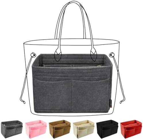 OMYSTYLE Purse Organizer Insert, Felt Tote Bag Organizer Insert