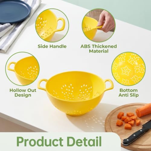 6Pcs Mini Colander for Kitchen Plastic Berry Strainer