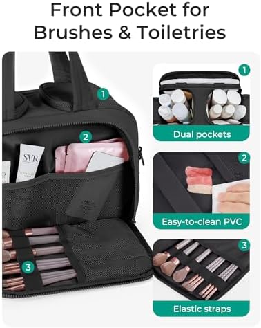 BAGSMART Travel Toiletry Bag, Crush Toiletry Bag