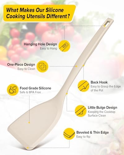 BUNDLEPRO Silicone Cooking Utensils Set