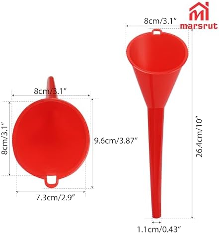 2pcs Long Skinny Neck Oil Funnel