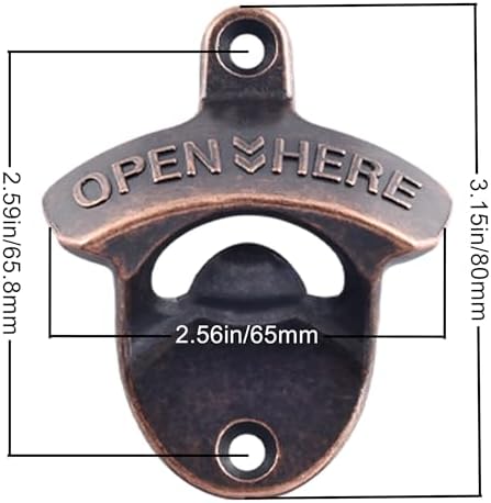 16 PCS Wall Mount Bottle Opener Bulk Aged Copper Stainless Beer Opener Mountable