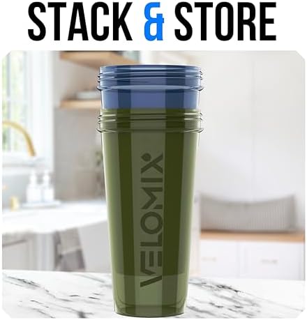 VELOMIX 2 Pack 28oz Protein Shaker Bottle