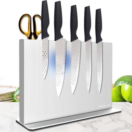 Magnetic Knife Block Without Knives—Stainless Steel Double-Sided Magnetic Knife