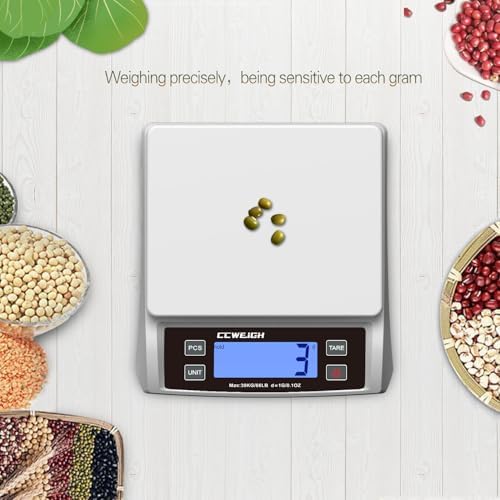 Digital Kitchen Scale 30KG/66LB, Stainless Bread Scale