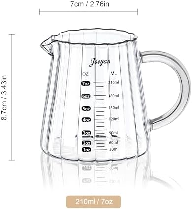 Joeyan 7 oz Glass Measuring Cups