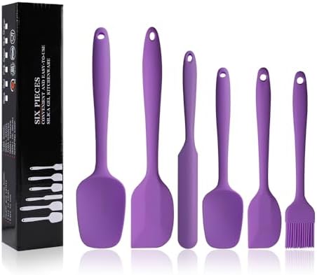 Silicone Spatulas Set, Rubber Spoon Spatula Heat Resistant Spoonula One Piece