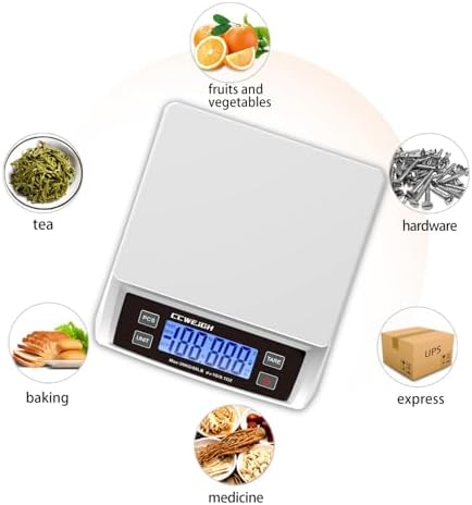 Digital Kitchen Scale 30KG/66LB, Stainless Bread Scale