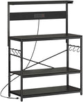 SUPERJARE Bakers Rack with Power Outlets, Microwave Stand, 39.4 X 14.3 Inch