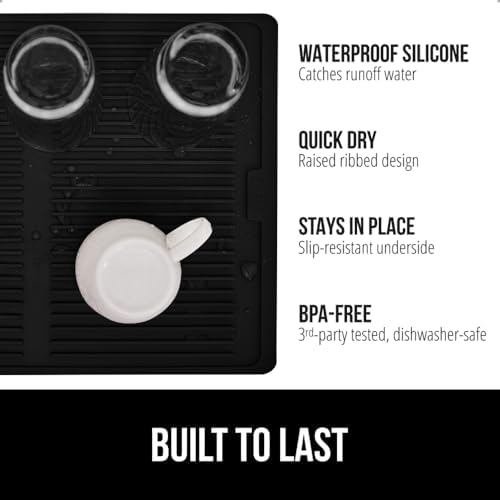 GORILLA GRIP Patented BPA-Free Silicone Dish Drying Mat