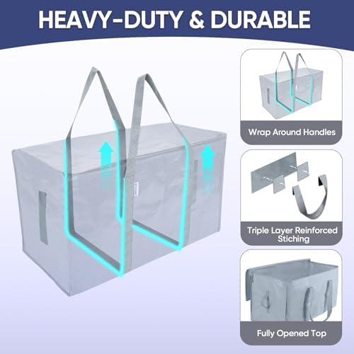 TICONN 2 Pack Extra Large Moving Bags Heavy Duty