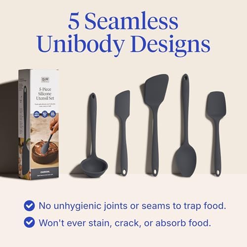 GIR: 5-Piece Silicone Essentials Kitchen Utensils Set – Charcoal