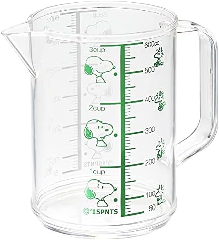OSK MC-2 Measuring Cup, Snoopy Measuring Cup, 20.3 fl oz, Made in Japan