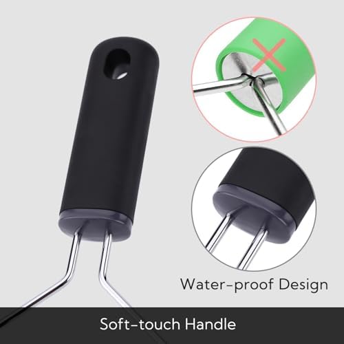 KITCHENDAO Non-Scratch Potato Masher, Heavy Duty 18/8 Stainless Steel Wrapped
