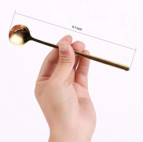4 PCS 6.7 Inches Coffee Spoons, Stirring Spoons, Tea Spoons Long Handle