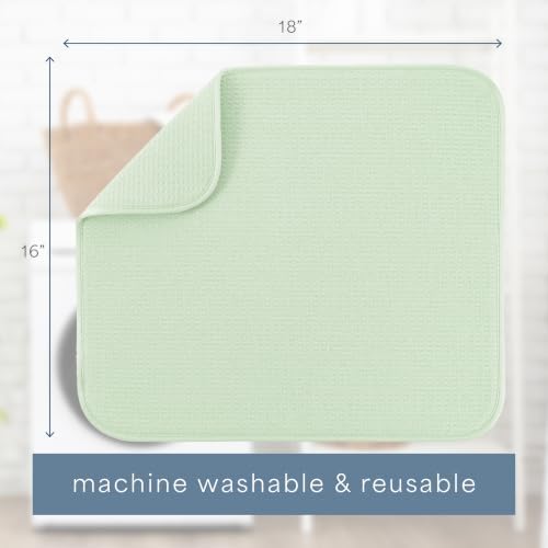 S&T INC. Dish Drying Mat, Mint Green