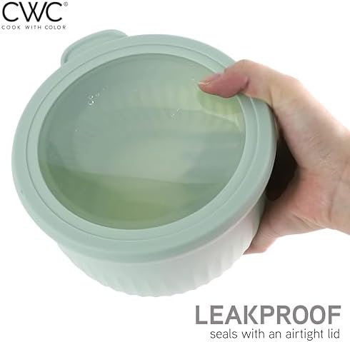 COOK WITH COLOR Prep Bowls with Lids- Wide and Deep Nesting Plastic Small