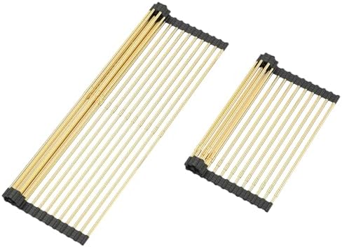 Large Telescopic Draining Rack, Non-Slip Silicone Rolling Dish Drainer Roll