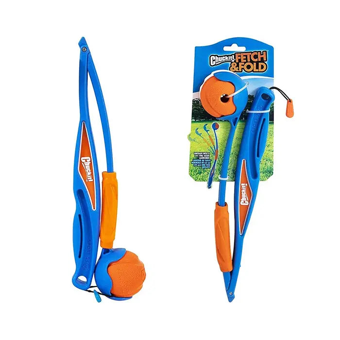 Chuckit Fetch & Fold Portable Dog Ball Launcher Toy with Ball