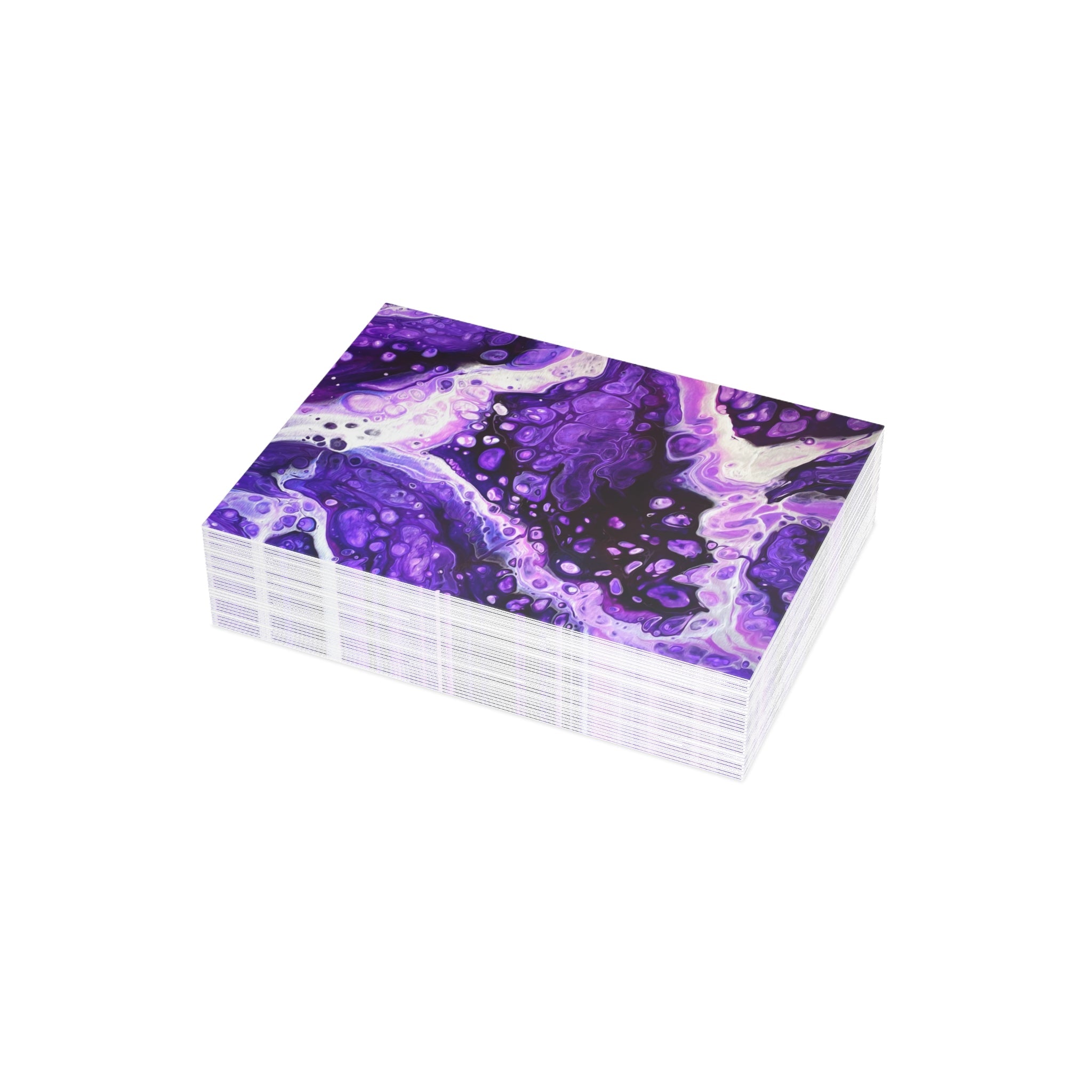 Bespattered Facade Purple Haze Greeting Cards | Sets of 1, 10, 30, or 50