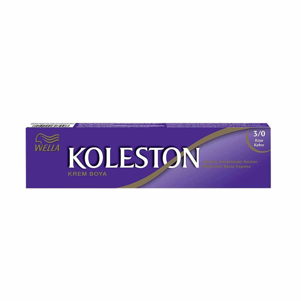 Wella Koleston Single Tüp Boya 3/0 Koyu Kahve - Dark Brown Hair Dye for Gray Coverage
