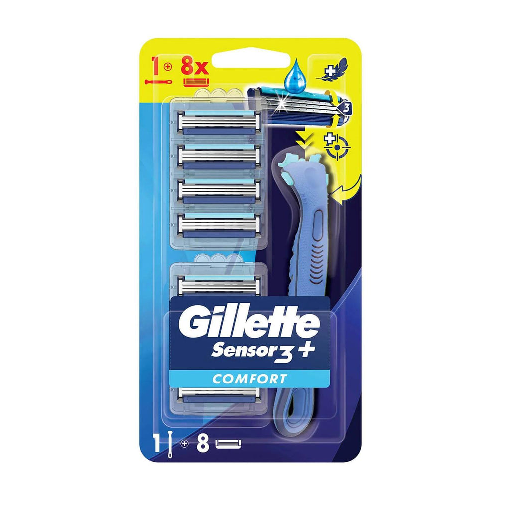 Gillette Sensor3 Comfort Razor with 8 Replacement Blades